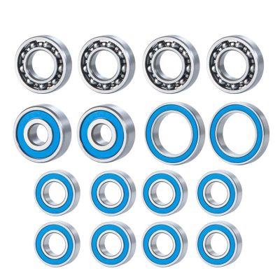 ALBARAY Upgrade Parts Compatible with Axial for SCX-10.2 for Ar44 Axles for SCX10 II 16PCS Blue Bearing Kit All 1/10 RC Crawler Car Bearing Upgrade Parts