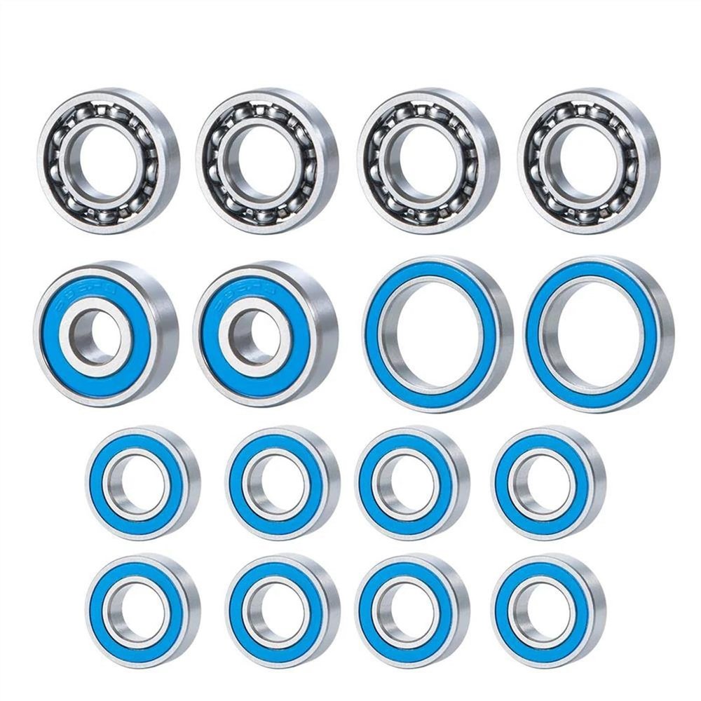 ALBARAY Upgrade Parts Compatible with Axial for SCX-10.2 for Ar44 Axles for SCX10 II 16PCS Blue Bearing Kit All 1/10 RC Crawler Car Bearing Upgrade Parts