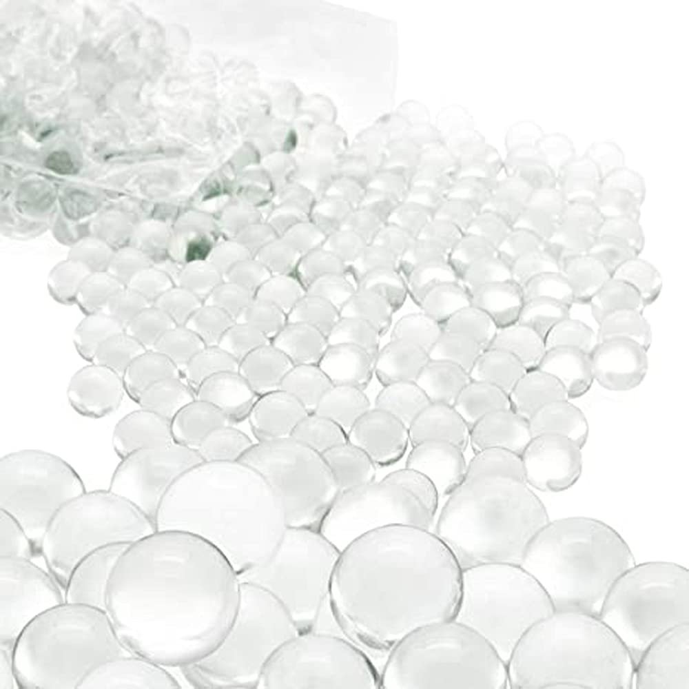 200pcs 10mm Clear Glass Marbles Solid Marble Beads Marbles Games Bouncing Ball Pinball Machine Vase Fish Tank Filler Home Decor