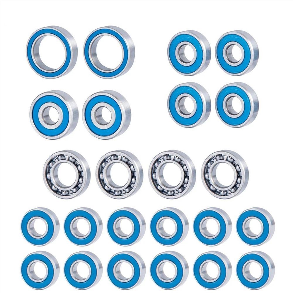 ALBARAY Upgrade Parts Compatible with Axial for Capra for Currie F9 24PCS Ball Bearing Kit Front & Rear Axle Blue Bearing Upgrade Parts