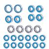 ALBARAY Upgrade Parts Compatible with Axial for Capra for Currie F9 24PCS Ball Bearing Kit Front & Rear Axle Blue Bearing Upgrade Parts view 1