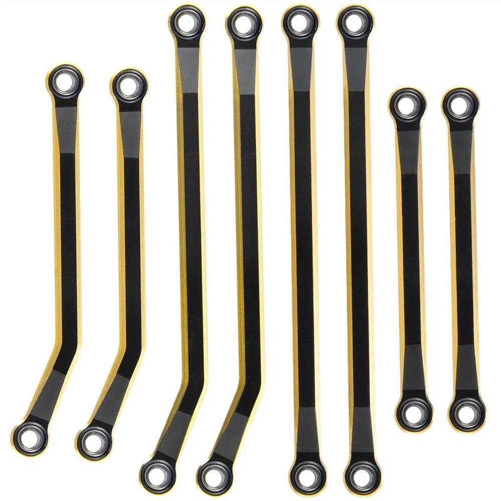 ALBARAY Upgrade Parts Compatible with Bronco for 1/18 for TRX4M for Defender Brass High Clearance Chassis Links Steering Linkage Axle Diff Cover Adds Weight Parts (Color : 2)