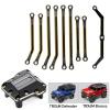 ALBARAY Upgrade Parts Compatible with Bronco for 1/18 for TRX4M for Defender Brass High Clearance Chassis Links Steering Linkage Axle Diff Cover Adds Weight Parts (Color : 2) view 2