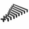 AMHIL Black Cabinet Handle Square Furniture Hardware Stainless Steel Kitchen Door Knobs Cupboard Wardrobe Drawer Pulls 1Pcs view 1
