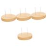 Abaodam 4pcs Wooden Base Clay Doll Showing Stand Doll Holding Rack Display Holder view 1