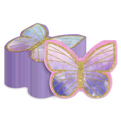 100Pcs Butterfly Napkins, 10.2 x 12.6 Inches, Fairy Napkin, Spring Flower Party Napkins, Fairy Table Decorations Floral Napkin for Weddings Floral Spring Butterfly Birthday Decorations