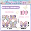 100Pcs Butterfly Napkins, 10.2 x 12.6 Inches, Fairy Napkin, Spring Flower Party Napkins, Fairy Table Decorations Floral Napkin for Weddings Floral Spring Butterfly Birthday Decorations view 2