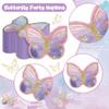 100Pcs Butterfly Napkins, 10.2 x 12.6 Inches, Fairy Napkin, Spring Flower Party Napkins, Fairy Table Decorations Floral Napkin for Weddings Floral Spring Butterfly Birthday Decorations view 3