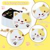 100Pcs Cat Napkins, 11 x 12.2 Inches Cartoon Cat Kitty Party Napkins, Black White Paw Print Paper Napkins, Cat Birthday Decorations Kitten Napkins for Kids Pet Cat Birthday Party Supplies view 3