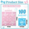 100Pcs Gender Reveal Napkins, 13 x 13 Inches Boy or Girl Baby Shower Napkin, Team Boy or Girl Napkins, Blue Pink Party Napkin for Baby Shower Gender Reveal Party Supplies view 2