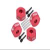 Aluminum 7075 Hex Adapters (12mm) for Losi 1/18 Mini LMT 4X4 Brushed Monster Truck RTR-LOS01026 Upgrade Parts - Red view 1