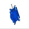 Aluminum 7075 Center Gear Box Housing Set with Covers for Losi 1/18 Mini LMT 4X4 Brushed Monster Truck RTR-LOS01026 Upgrade Parts - Blue view 2
