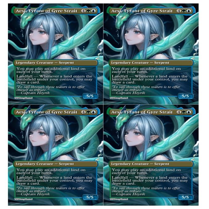 4x | Aesi, Tyrant of Gyre Strait | Anime | Full Art | Foil or Non-Foil (Foil)