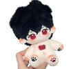 20cm/8in Original Plush Cotton Doll Boy with Black Hair Red Eyes for Children Gift Ready with Adjustable Outfit (Aiqiqi, Boneless) view 1