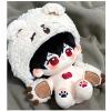 20cm/8in Original Plush Cotton Doll Boy with Black Hair Red Eyes for Children Gift Ready with Adjustable Outfit (Aiqiqi, Boneless) view 4