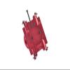 Aluminum 7075 Center Gear Box Housing Set with Covers for Losi 1/18 Mini LMT 4X4 Brushed Monster Truck RTR-LOS01026 Upgrade Parts - Red view 2