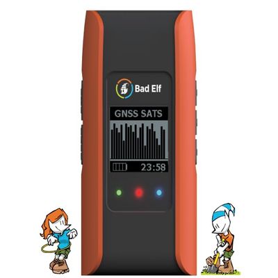 Bad Elf Flex Mini Standard GNSS Receiver (GPS/GLONASS/Galileo/BEIDOU), Small, Orange