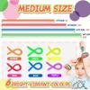 150 Packs Monkey Stretchy String Including: 4 Sizes, 5 Packs Sizes of 30 X 1.1cm, 10 Packs Sizes of 24 X 0.8cm, 10 Packs Sizes of 22 X 0.7cm , 125 Pack Sizes of 18 X 0.5cm view 2