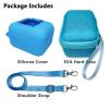 JCHPINE Hard Carrying Case and Silicone Cover for Bitzee Interactive Toy Digital Pet, Accessories Case for Bitzee Virtual Electronic Pets Original 15 Animals (Blue) view 2
