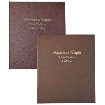 Dansco US American Silver Eagle Coin Album Set 1986 to Date #7181, 7182