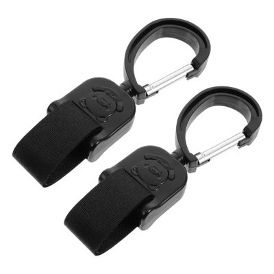 IWOWHERO 2pcs Rotating Stroller Hooks for Hanging Bags Stroller Bag Hooks Clips Easy to Install and Loop Safe Practical for Diaper