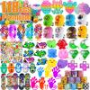 118 Pcs Party Favors for Kids, Pop Fidget Treasure Box Toys, Valentines Gift Classroom Prizes, Pinata Filler Goodie Bag Stuffers, Treasure Chest Carnival Prizes, Prize Box Bulk Toys for Boys Girls 4-8 view 1