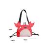 Beach Mesh Bag Tote Shell Mesh Bag Kids Girls Beach Shell Bag with Adjustable Straps Zipper for Holding Beach Toys Kids Girls Beach Toy Bag, Red view 2