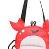 Beach Mesh Bag Tote Shell Mesh Bag Kids Girls Beach Shell Bag with Adjustable Straps Zipper for Holding Beach Toys Kids Girls Beach Toy Bag, Red view 4