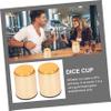 Abaodam 4pcs Plastic Dice Cups for Bar Game Felt Lined Dice Holders Rolling Game Accessories view 3