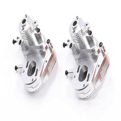 GTBRacing CNC Aluminum Axial Capra 1.9 UTB Gearbox Transmision Gear Box Case Upgrade Part (Silver)