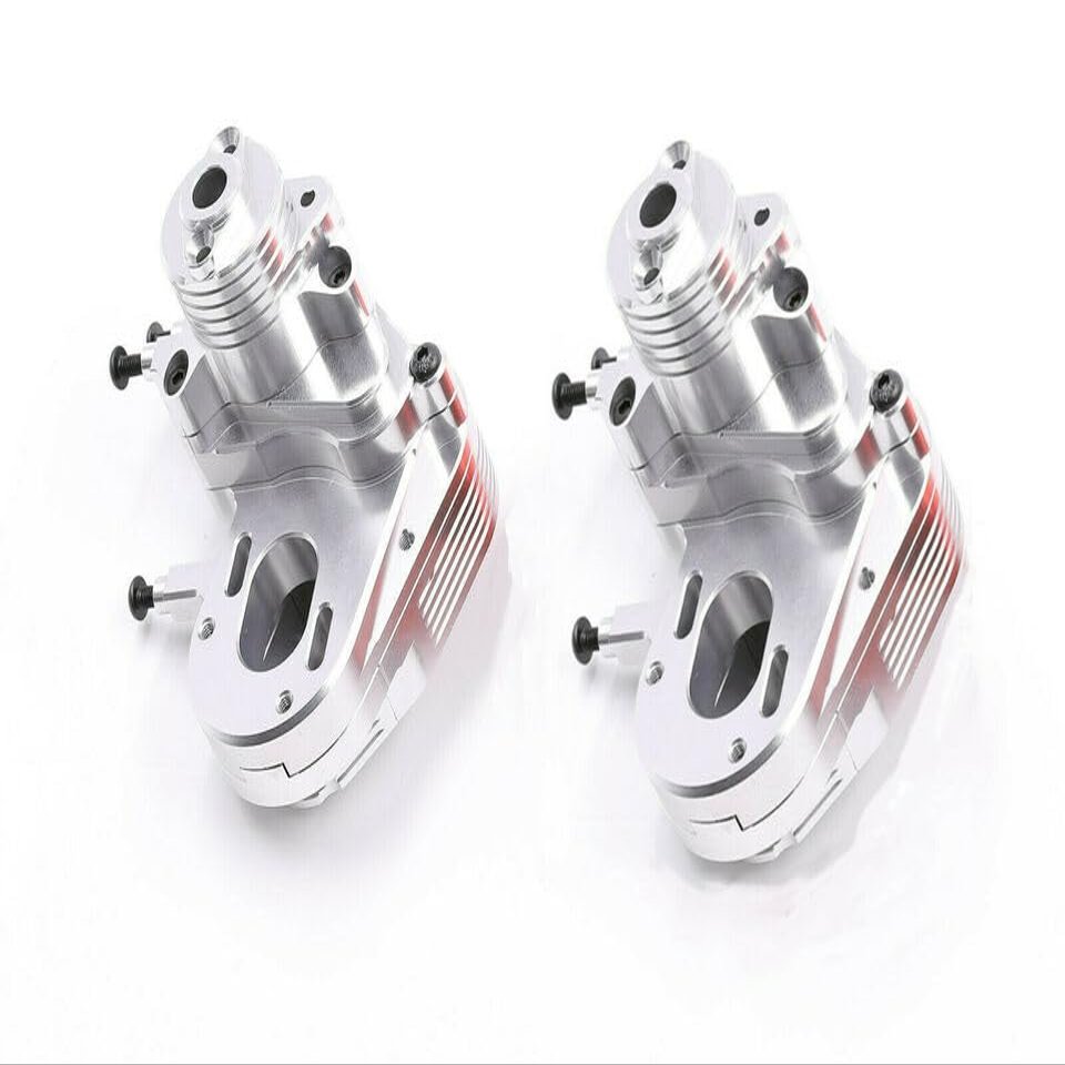 GTBRacing CNC Aluminum Axial Capra 1.9 UTB Gearbox Transmision Gear Box Case Upgrade Part (Silver)