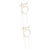 ifundom 2pcs Birthday Cake Topper Elegant Gold Rhinestone Decoration for Birthday Anniversary Parties Reusable Safe for Celebrations Special Events view 1