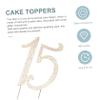ifundom 2pcs Birthday Cake Topper Elegant Gold Rhinestone Decoration for Birthday Anniversary Parties Reusable Safe for Celebrations Special Events view 4