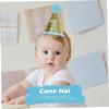 OKUMEYR Infant Headband for Girl Birthday Cone Hat with Glitter and Elastic String view 4
