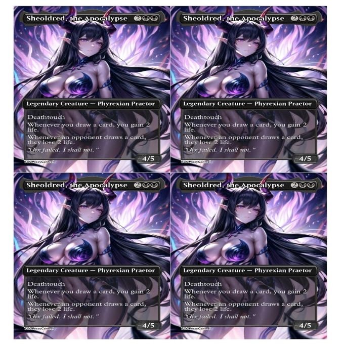 4x | Sheoldred, the Apocalypse | Anime | Full Art | Foil or Non-Foil (Foil)