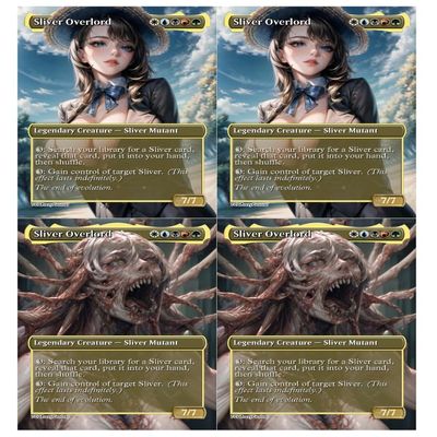 4x | Sliver Overlord #1 & #2 - Horror | Anime | Full Art | Foil or Non-Foil (4x of each Non Foil)