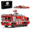 BYWbricks City Water Tank Fire Truck Building Blocks Set (720 pcs) - Fire Station Firetruck Bricks Collectible Building Kit Model Gift for Boys, Girls and Adults view 1