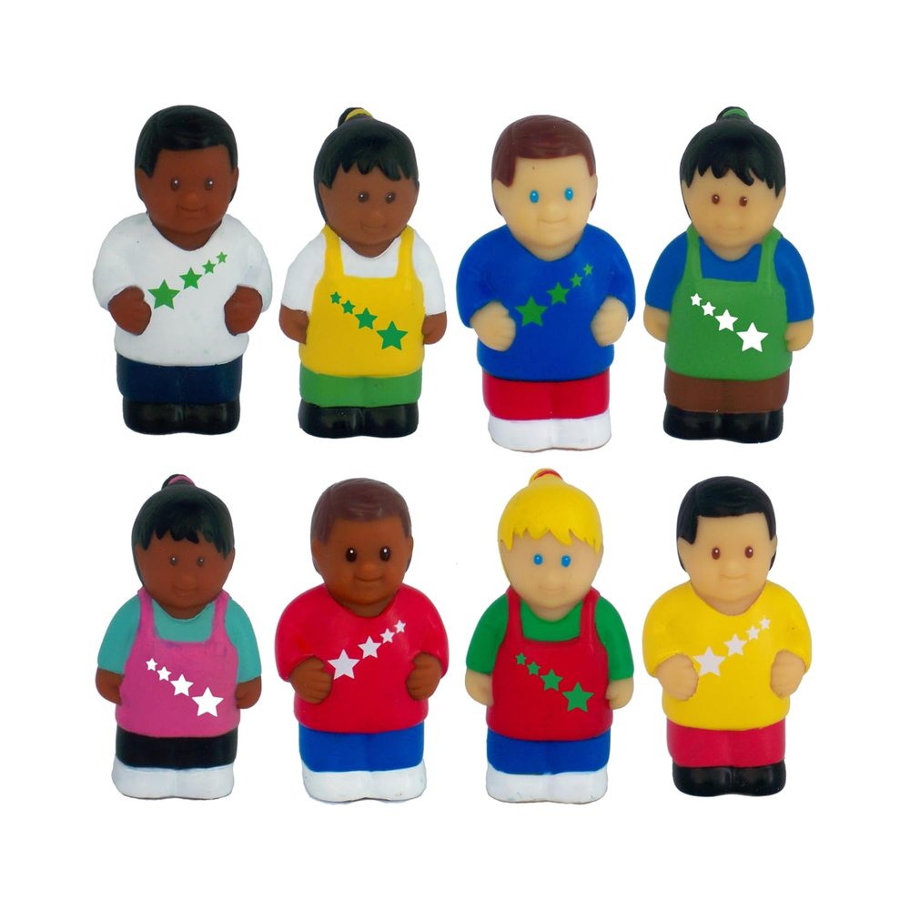 Get Ready Kids Multicultural All-Star Children Figurines Set of 8 | 3 Inch Diversity People Toys for Toddlers & Preschool | Inclusive Classroom Learning Figures for Daycare, Homeschool & Pretend Play