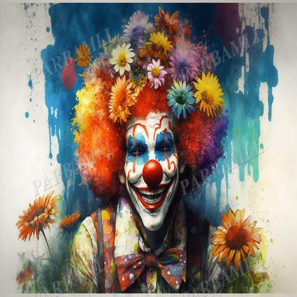 1000 Piece Adult Jigsaw Puzzle, Flower Clown, Puzzle Educational Gift, Room Decor or Cafe Decor Exercise Willpower Relaxation or Gifts for Friends