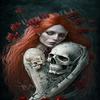 1000 Piece Adult Jigsaw Puzzle, Red Skull Woman, Puzzle Educational Gift, Room Decor or Cafe Decor Exercise Willpower Relaxation view 1