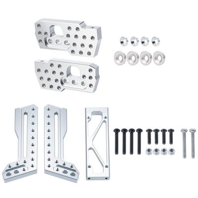 Metal Shock Absorber Mount Front and Rear Shock Damper Towers Mount for 1/10 RC Crawler for Axial for Wraith 90018 Upgrade Parts Modification Accessories (Color : Silver, Size : Front Rear)