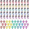 Barydat 100 Pcs Mini Jesus Toys 50 Little Jesus Figurines and 50 Religious Plastic Crystal Cross Necklaces Church Religious Party Favors Christian Gifts Easter Eggs Stuffers to Hide and Seek view 1