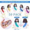 Barydat 100 Pcs Mini Jesus Toys 50 Little Jesus Figurines and 50 Religious Plastic Crystal Cross Necklaces Church Religious Party Favors Christian Gifts Easter Eggs Stuffers to Hide and Seek view 2