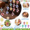 Barydat 100 Pcs Mini Jesus Toys 50 Little Jesus Figurines and 50 Religious Plastic Crystal Cross Necklaces Church Religious Party Favors Christian Gifts Easter Eggs Stuffers to Hide and Seek view 4