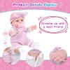 BDDOLL 12'' Baby Doll Playset with Clothes and Dolls Carrier Accessories Included Baby Carrier, Bottles, Nipple, Socks, Headbands view 3