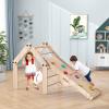 INFANS 12 in 1 Climbing Toys for Toddlers, Upgrade Wooden Montessori Foldable Triangle Climber Set with Reversible Ramp Slide Ladder Seesaw, Indoor Pikler Climb Activity Jungle for Kids Age 3+ view 3