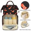 Dezcrab Fox Baby Diaper Bag Backpack for Women, Large Capacity Waterproof Maternity Travel Nappy Backpacks with Stroller Straps view 2