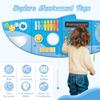 Shark Activity Wall Busy Board Panels,Busy Board for Toddlers Montessori Sensory Toys Wall Mount Wooden Learning Toy Ideal Furniture for Playroom & Children's Daycare view 3