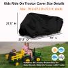 Kids Ride On Tractor Cover Power Wheels Covers Kids Ride On Toy Car cover for Tractor with Trailer, Outdoor Waterproof UV Resistant Fade Resistant All Season Protective, Black view 2