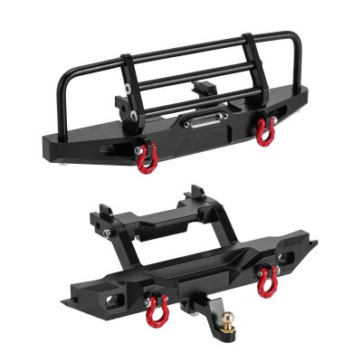 ALBARAY Upgrade Parts Compatible with TRX4M for Defender CNC Aluminum Front Rear Bumper for 1/18 RC Crawler Upgrade (4M-88) (Color : Front and Rear)